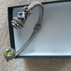 Unisex  boho style twisted   Silver cuff bracelet on sale.